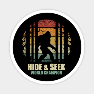 Sasquatch bigfoot Hide seek world champion Bigfoot Retro Gift Magnet